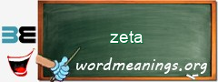 WordMeaning blackboard for zeta